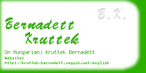 bernadett kruttek business card